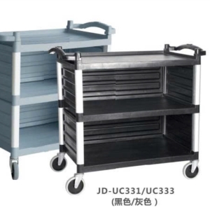 Xe đẩy thức ăn 3 tầng nhựa có vách che JD-UC333